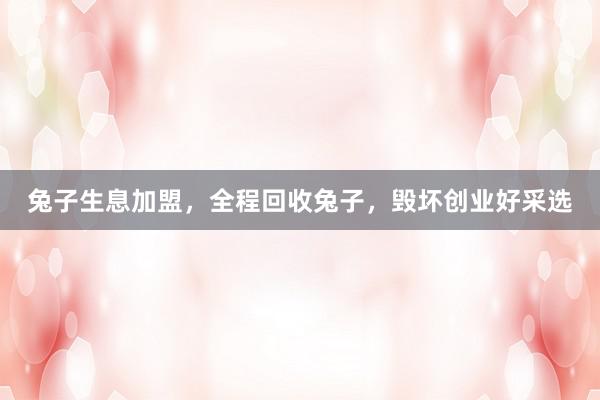 兔子生息加盟，全程回收兔子，毁坏创业好采选